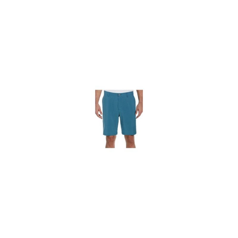 HYBRID APPAREL Mens Teal Flat Front, Houndstooth Stretch Shorts 38 Waist